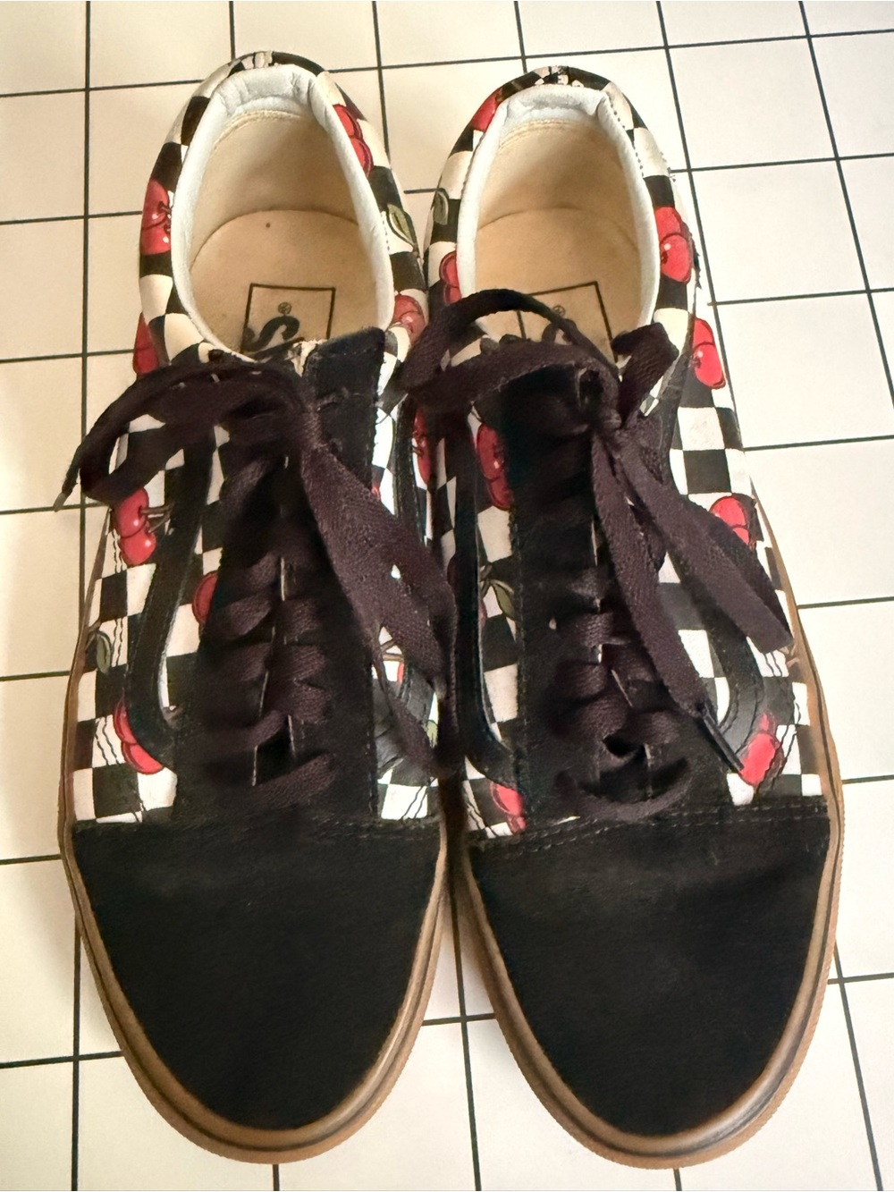 Vans Checkered Cherry Canvas/Suede old-skool